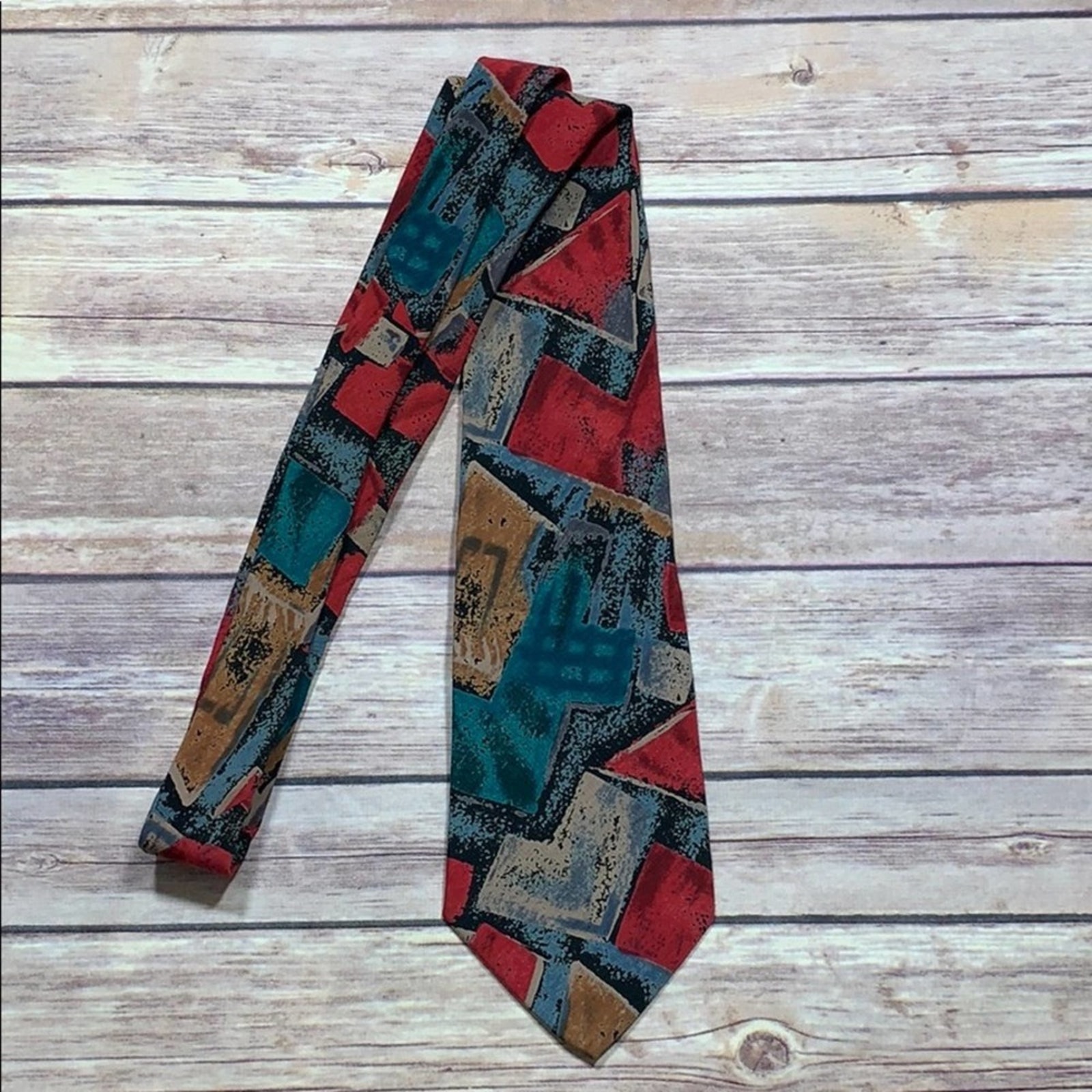 Vintage Abstract Print Tie